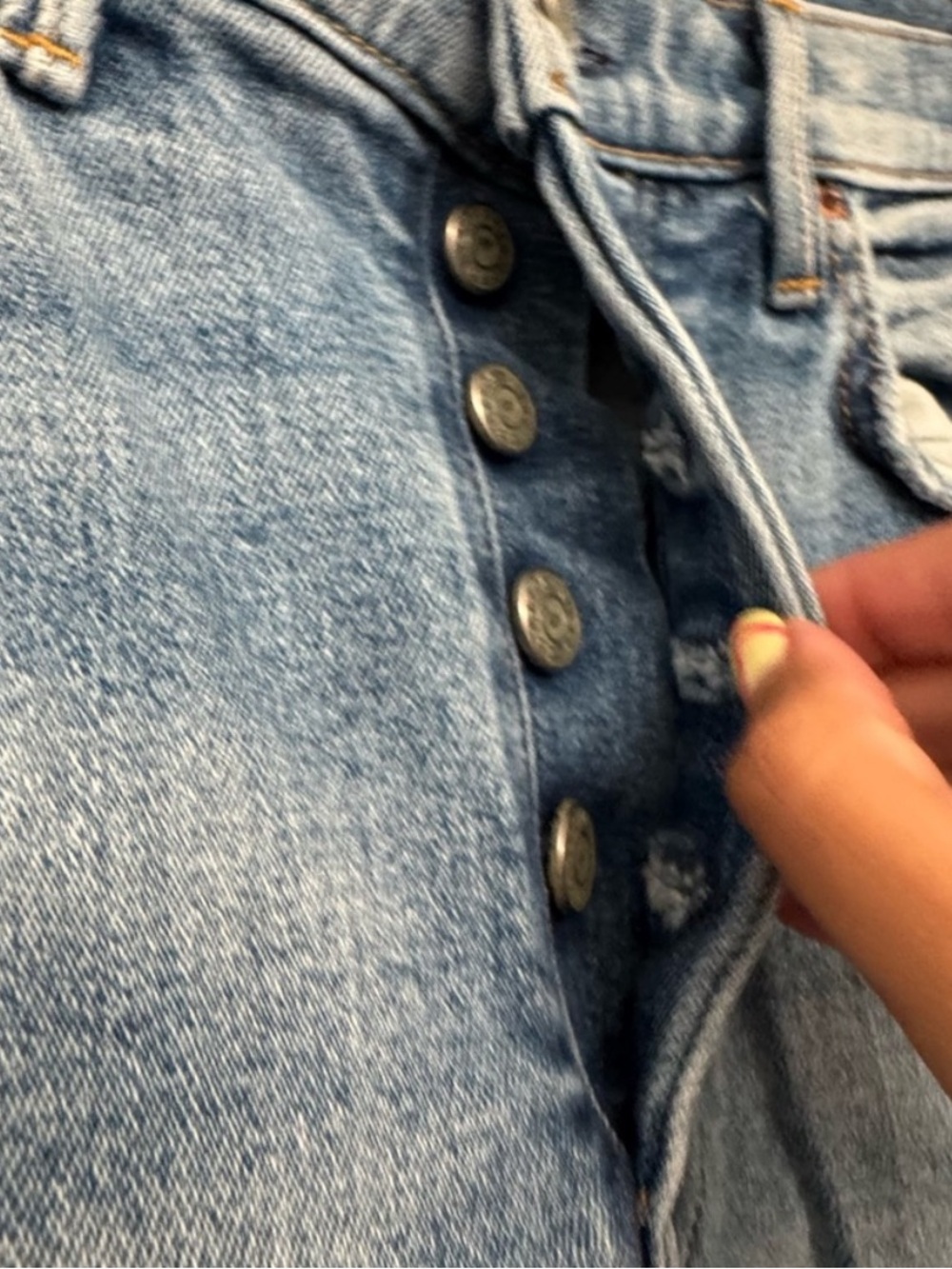 Grlfrnd The Helena high rise cropped straight jean 28 cotton button fly - Picture 5 of 7